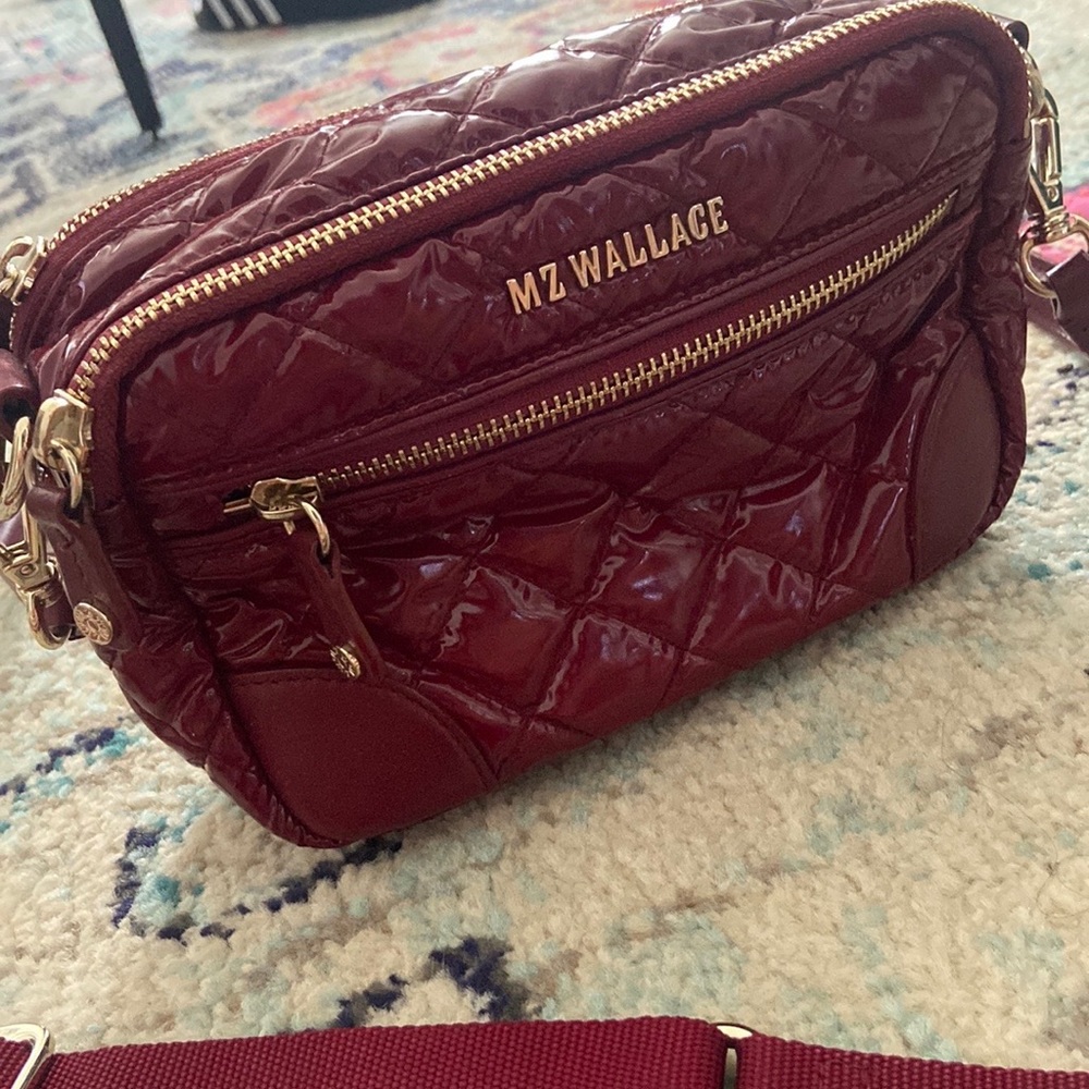 MZ Wallace Mini Crosby Cranberry Lacquer